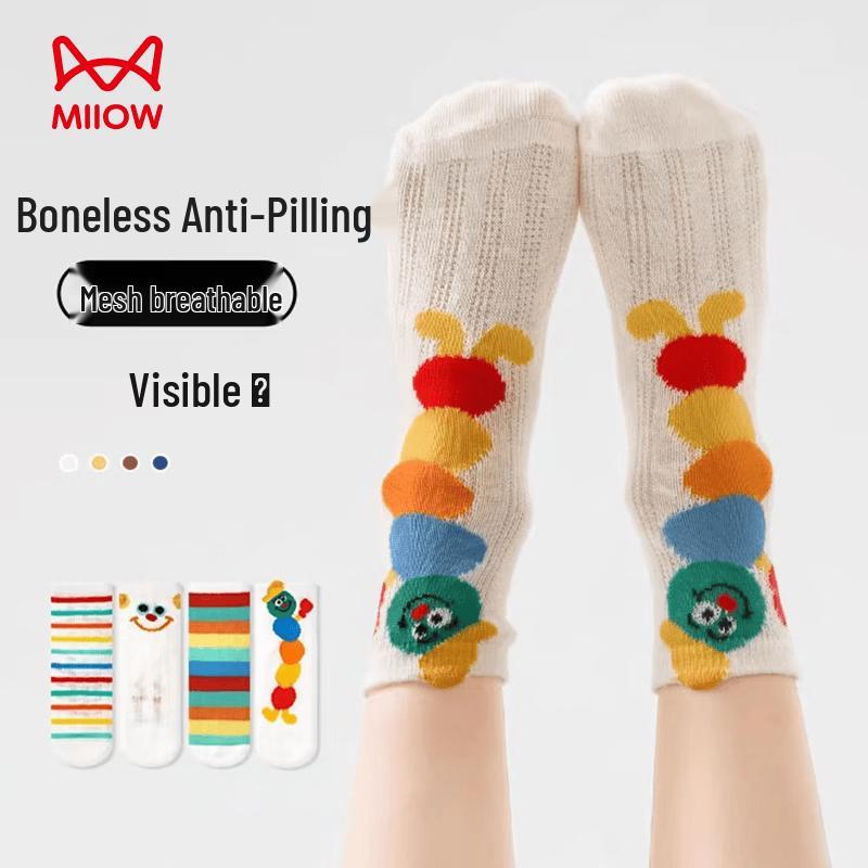Mao Ren Kids Breathable Cotton Socks