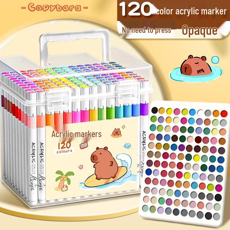 Washable Opaque Acrylic Marker Pens for Kids - Layerable Art Pens with Special Caps