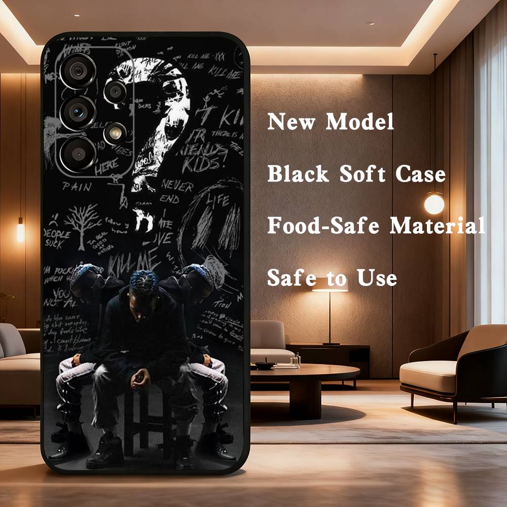 Rapper X-XXXTentacionS Handyhülle für Samsung Galaxy A73,31,32,72,41,J7,8,9,53,52,71,22,Note Weiche Schwarze Silikonhülle