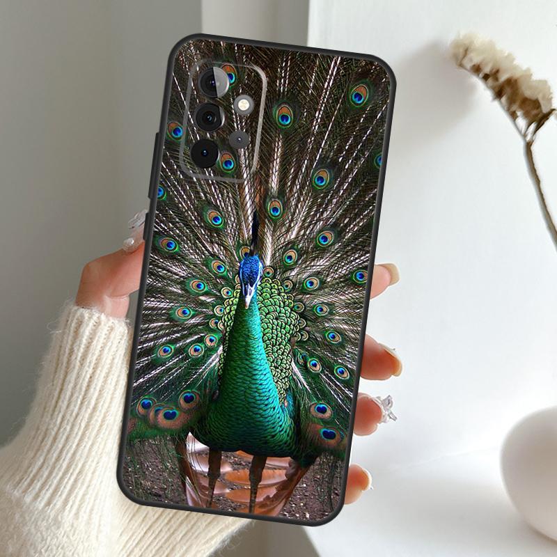 Animal Peacock Pattern Case For Samsung Galaxy A13 A33 A53 A06 A17 A56 A36 A26 A16 A15 A35 A55 A34 A54 A52 A12 A32