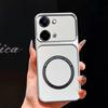 Upgraded Big Lens Protection Case for Vivo Y28 4G Luxury Leather Casing with Magnetic Ring