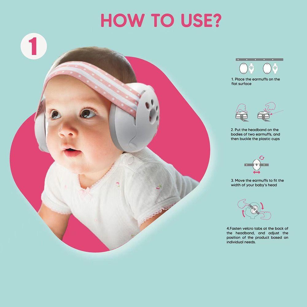 Regulowany pałąk Słuchawki z redukcją szumów Wygodne nauszniki redukujące szumy dla malucha Niemowlę