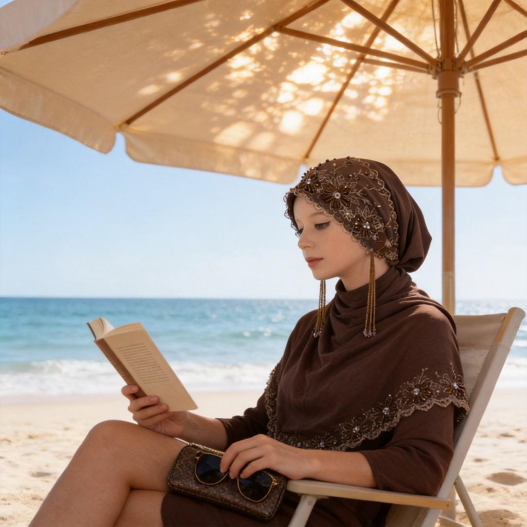 Ethnic Style Handcrafted Embroidered Lace Sun Hat For Summer Beach Travel