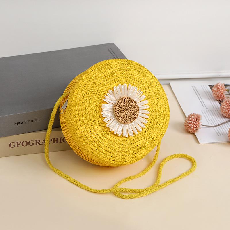 Rustic Raffia Straw Bag Woven Phone Bag Crossbody Female,Beach Straw Small Bag Holiday Style