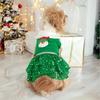 Christmas Dog Clothes Christmas Elk Santa Claus Creative Christmas Dog Warm Snowflake Sequin Dress Creative Pet Dress Up