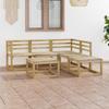 Day and Night - Day and Night Garden Furniture Set 6 Pieces Green Impregnated Pine Wood