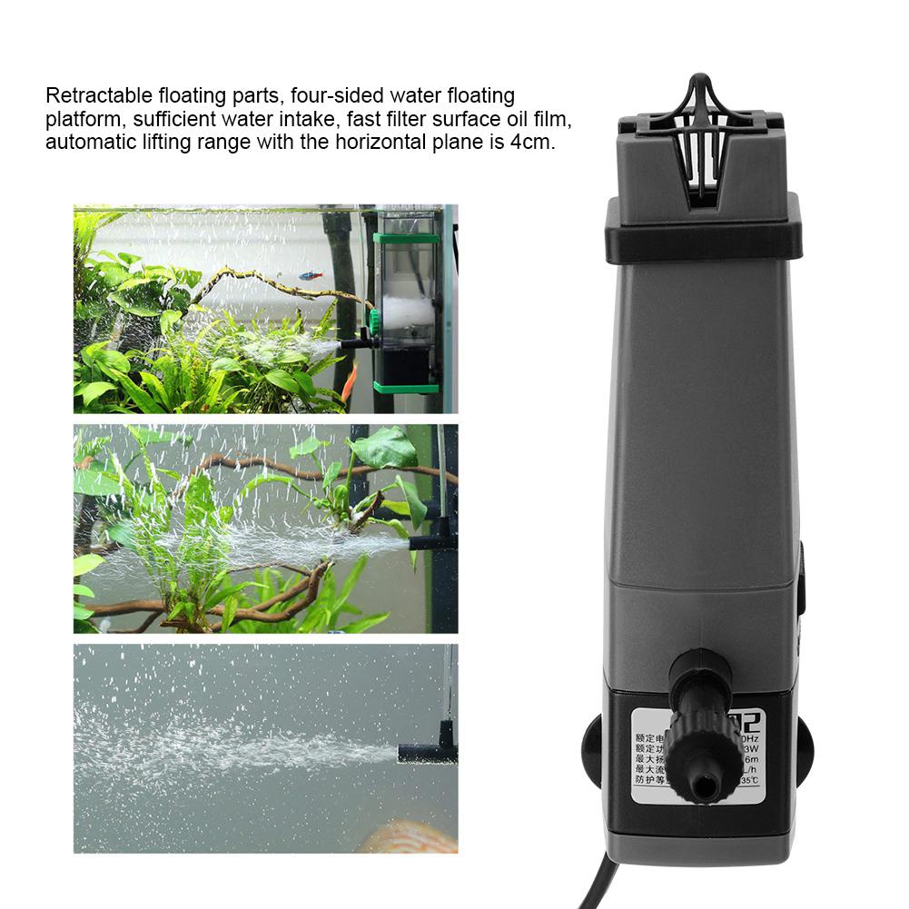 Oil Film Processor Built In Filter Oxygenation Pump for Fish Tank Aquarium CN