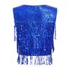 Women's Shiny Sequin Sleeveless Vest Sparkly Casual Open Front Waistcoat Jackets Glitter Vest Coat