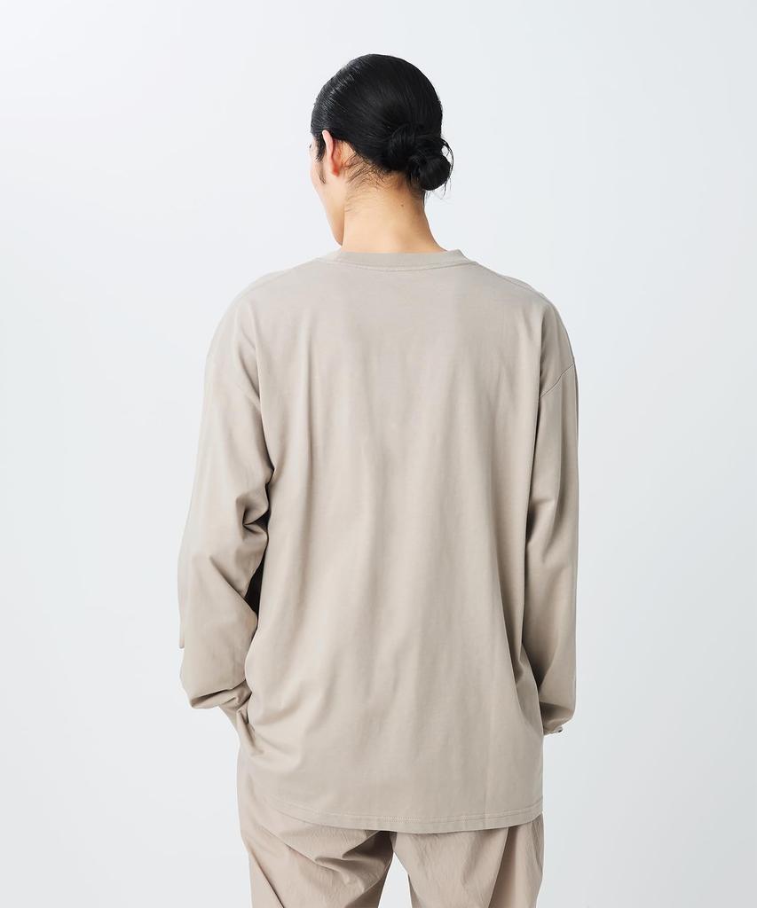 Soft Cotton Relaxed Logo T for Men and GREIGE M [Snow Peak] L/S TS-25AU010 Long-Sleeve T-Shirt Women,
