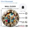 Versatile 30cm Round Wall Clock with Glass Surface and Decorative Metal Case
