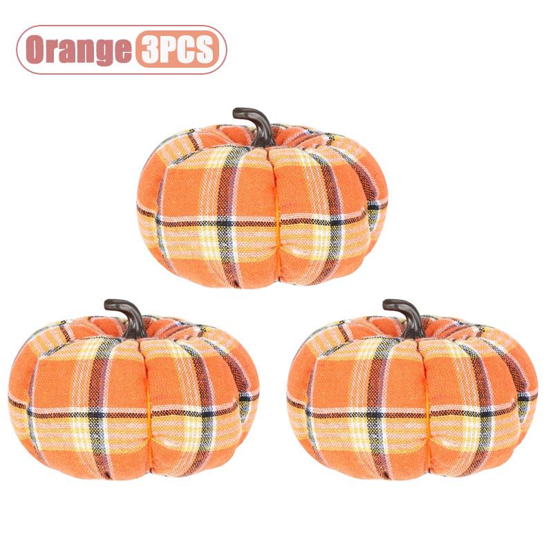 1-20PCS Halloween Harvest Pumpkin Ornament Thanksgiving Scene Decoration for Home Party Table Porch Fall Festival Display
