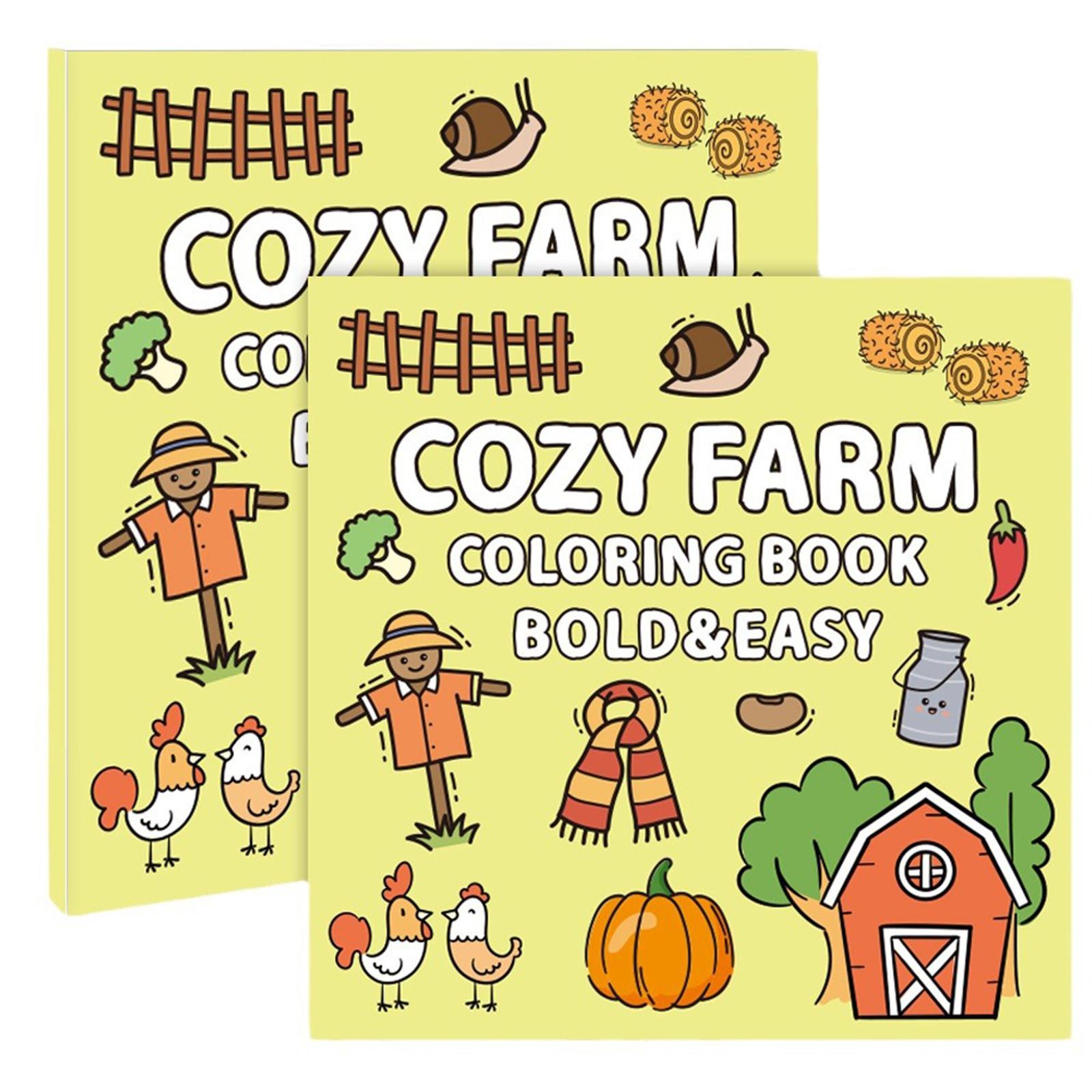 

Children Vegetable Farm Coloring Books 40 Pages Cartoon Patterns Suitable for 4 Years and Above