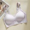 Plus Size Women Seamless Thin Full Cup Wireless Gathering Bra For Large Bust