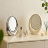 Fashion Oval Makeup Mirror Laser Double-sided Cosmetic Mirrors for Bedroom Dressing Table Rotatable Mirror Dormitory Supplies