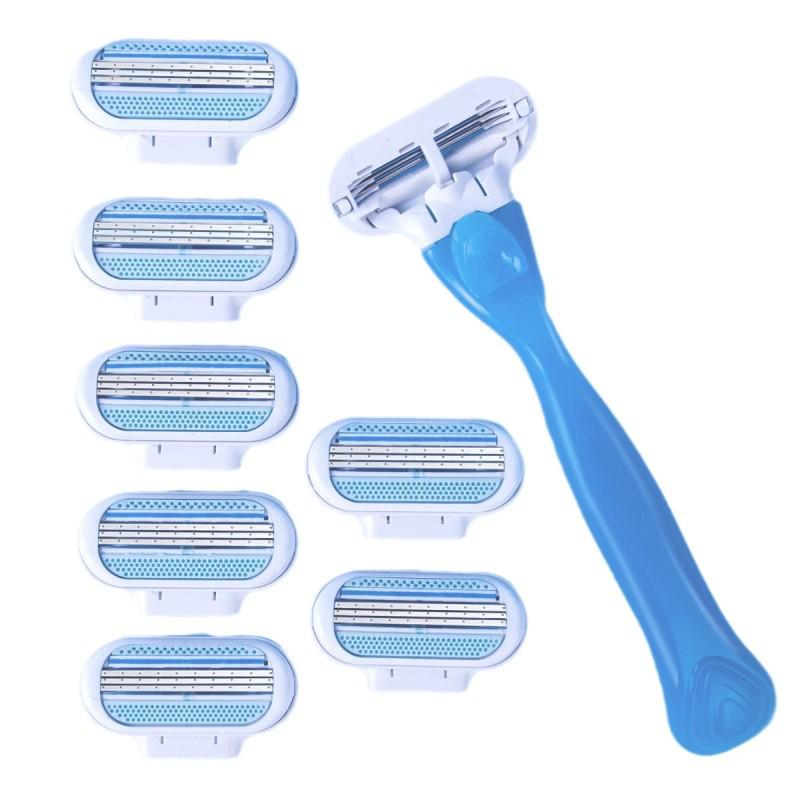 Women's Universal Three-Layer Manual Razor for Legs and Underarms