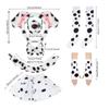 Dog Tail with Dog Ear Headband Nose Tail Skirt Bowtie Halloween Dog Costume for Children Teen Adult Cosplay