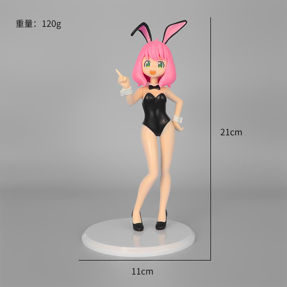 20-21cm Anime Figurine SPY×FAMILY Bunny Girl Police Uniform Anya Forger Action Model Pvc Toy Collection Desktop Accessories Gift