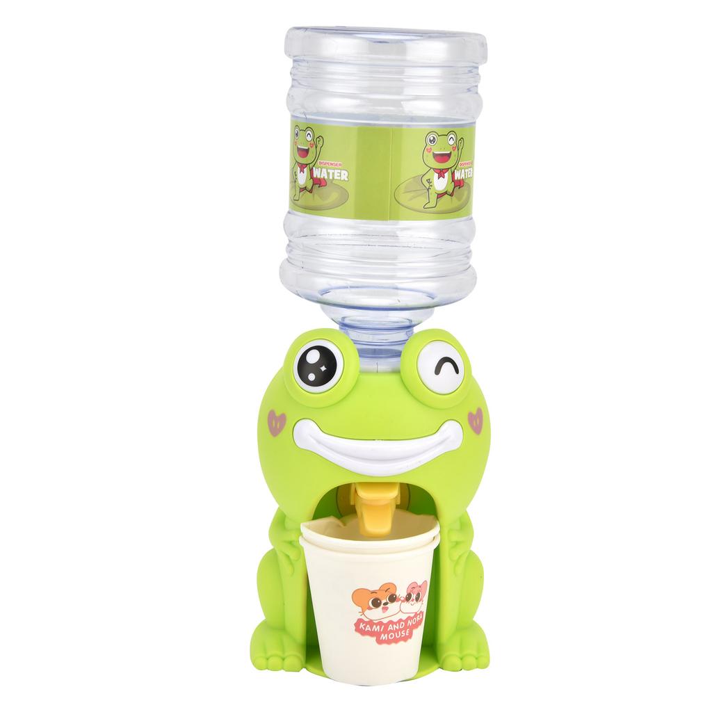 Mini Dispenser de Apă Drăguț Simulare Desen Animat Jucărie de Bucătărie pentru Copii Bucătărie Acasă Broască Verde
