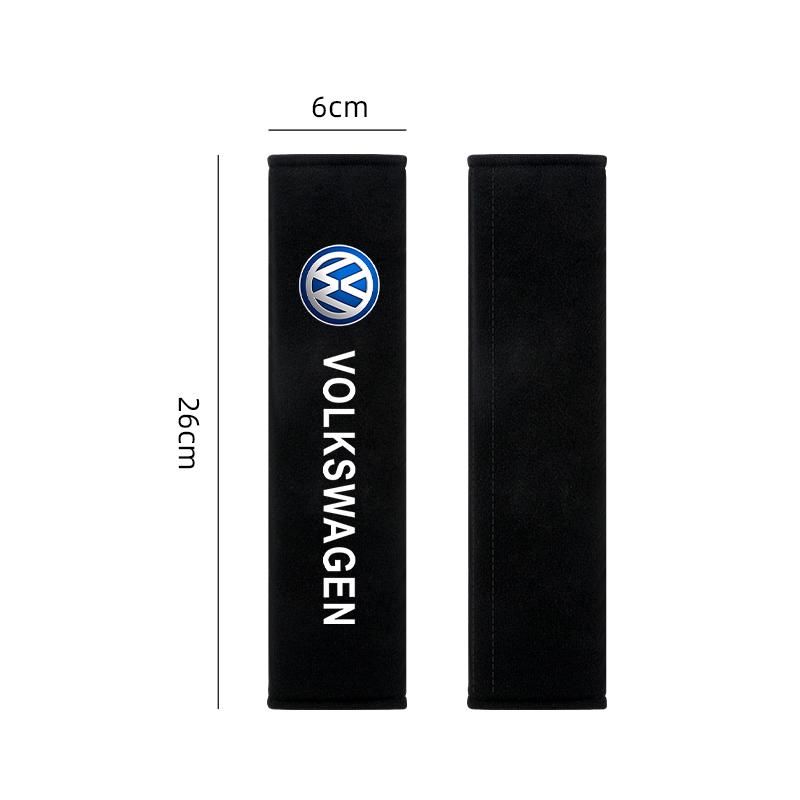 2pcs Car Seat Belt Pad Safety Strap Shoulder Cover Soft Mat For VW Volkswagen Jetta Polo Touran Golf PassatLP10