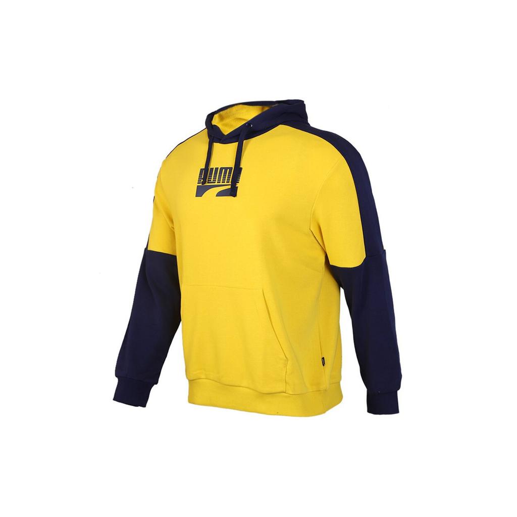 PUMA Sweatshirts Men's Yellow Hooded Moderate Regular 581664-20