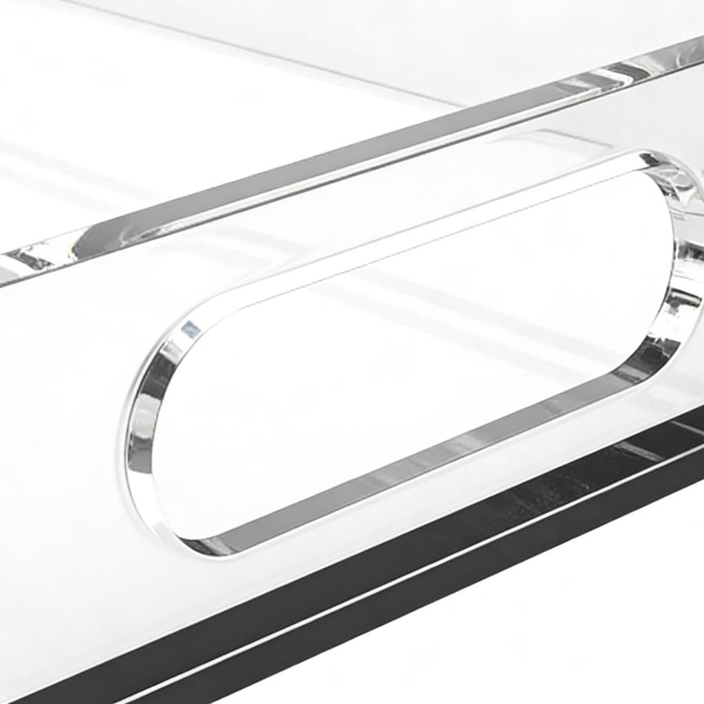 Clear Serving Tray 2 Pieces Clear Leakproof Decorative Acrylic Tray Display Organizer For Food Snack Dessert Coffee Table