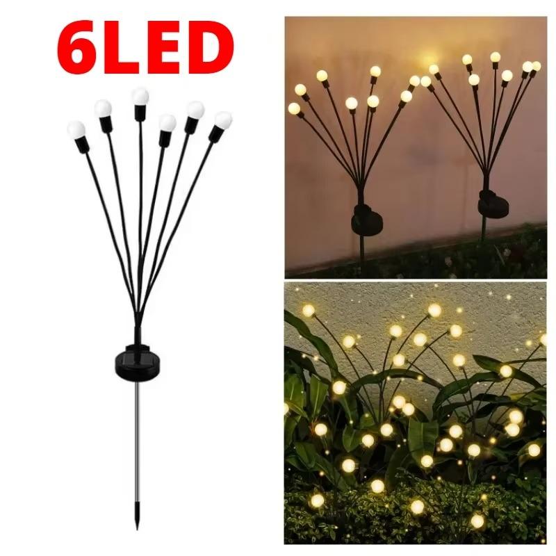 LED Trädgårdssvamp Lampa Solcellsdriven Utomhus Landskapsljus IP65 Vattentät Manet Vinglande Ljus för Trädgårdsatmosfär