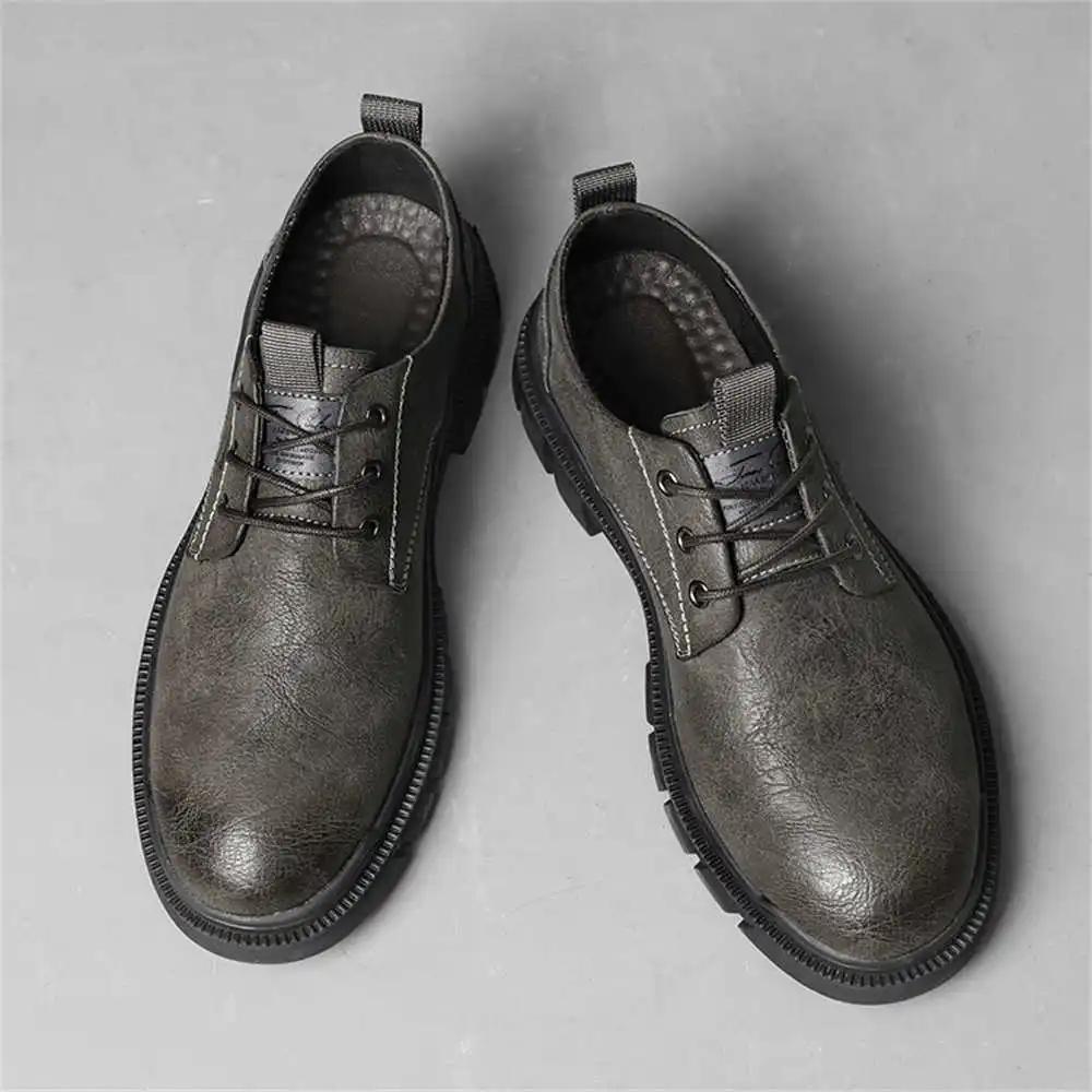 Fashion Cow Leather Brown Sneakers Designer Luxury Walking Run Shoes For Men Vintage Boot Sports Baskette Krasofka Minimalist