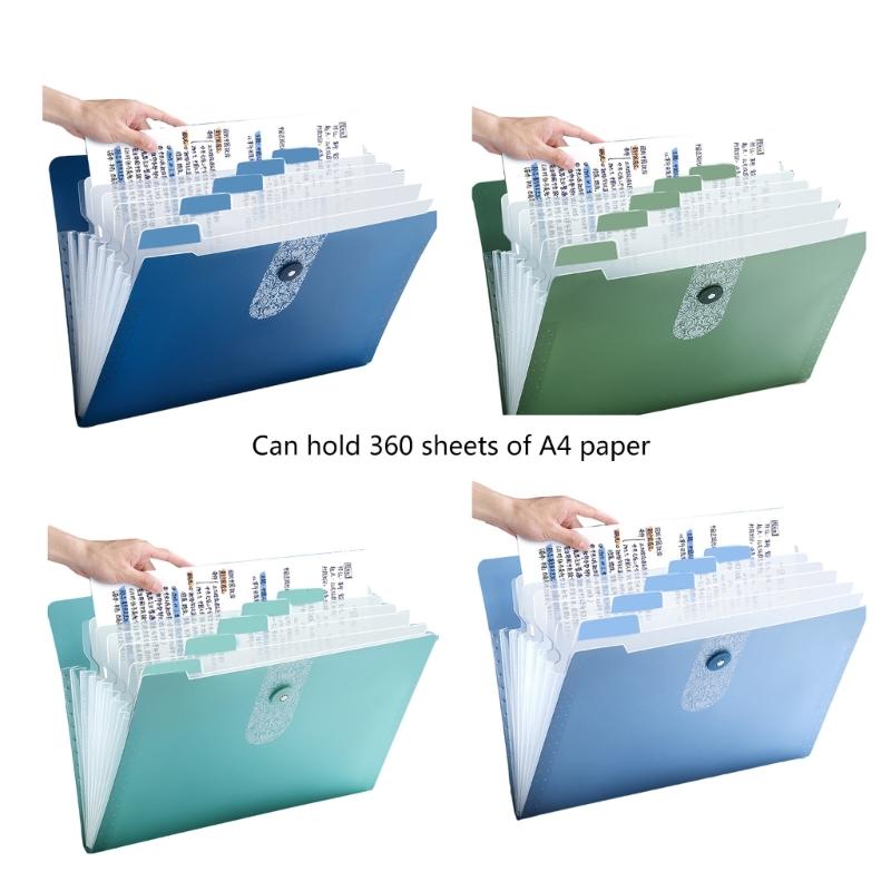 12 Pocket Accordian Folder Expanding Document Wallets Expandable File Wallets Document Folder File Organiser for Office