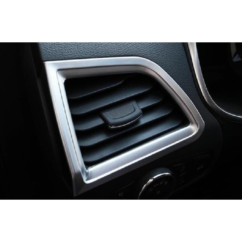 ABS Silver Covers Trim Fit For Ford Edge 2015- 2PCS Console Side Outlet Vent