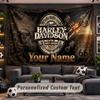 Arazzo da Parete Nome Personalizzato Modello Harley-Davidson Tessuto Stampato Personalizzato Decorazione Murale
