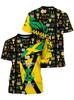 Jamaican Flag Hummingbird 3D Printed Men's Short-Sleeved T-Shirt - Patriotic Casual Streetwear Shirt