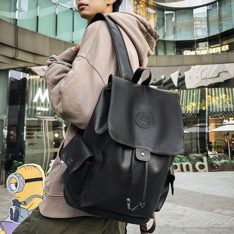 Schoolbag Backpack Men's Japanese ins Men's Trendy Brand Large Capacity Leisure Travel Bag Backpack Female College Student Trendy Cool School Bag