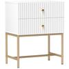 Elegant Two-Drawer Bedside Table - White