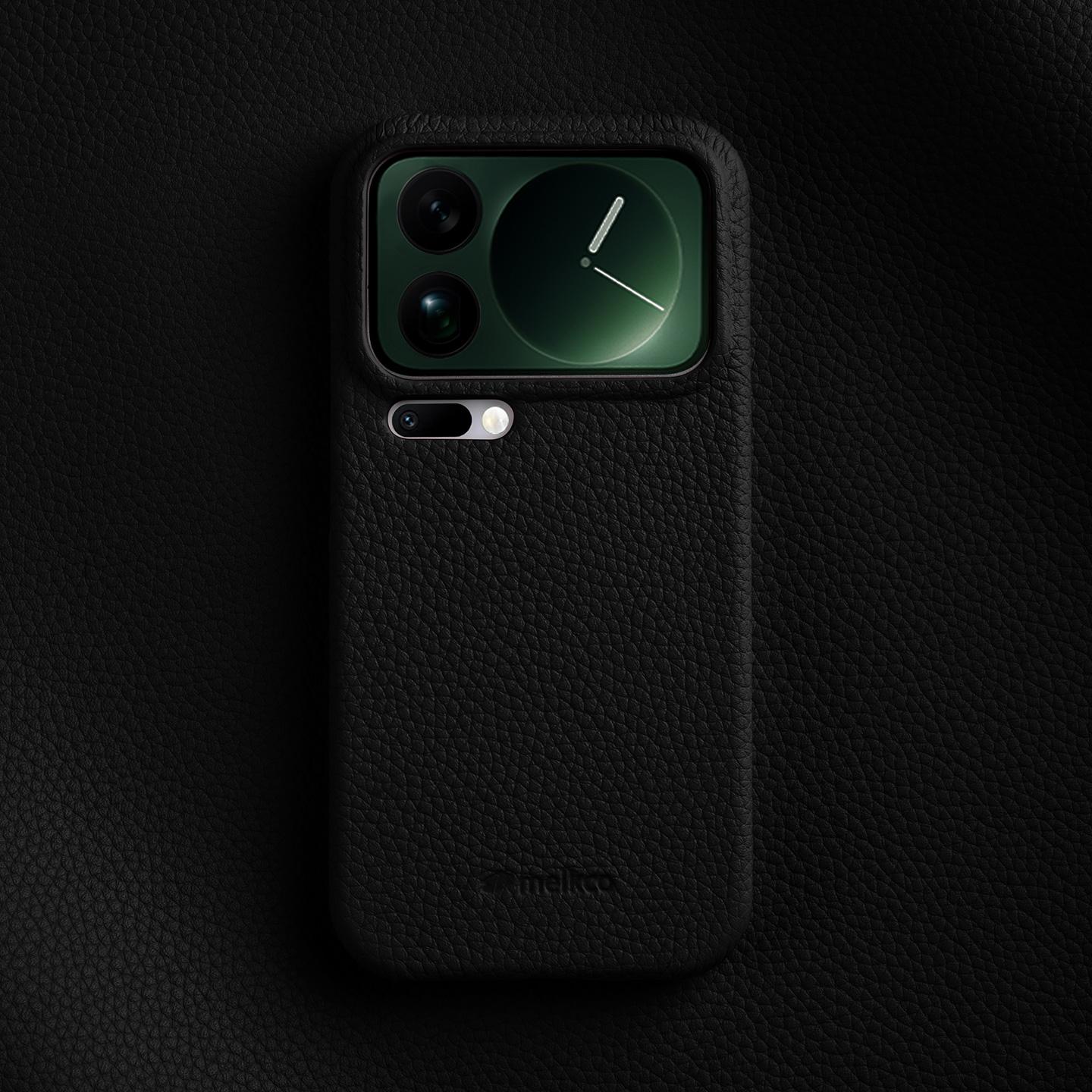 Melkco Premium Handmade Genuine Leather Case for Xiaomi 17 Max Mi 17 Ultra 17Pro First Layer Cowhide Lichee Pattern Phone Cover Xiaomi 17 Ultra чёрный