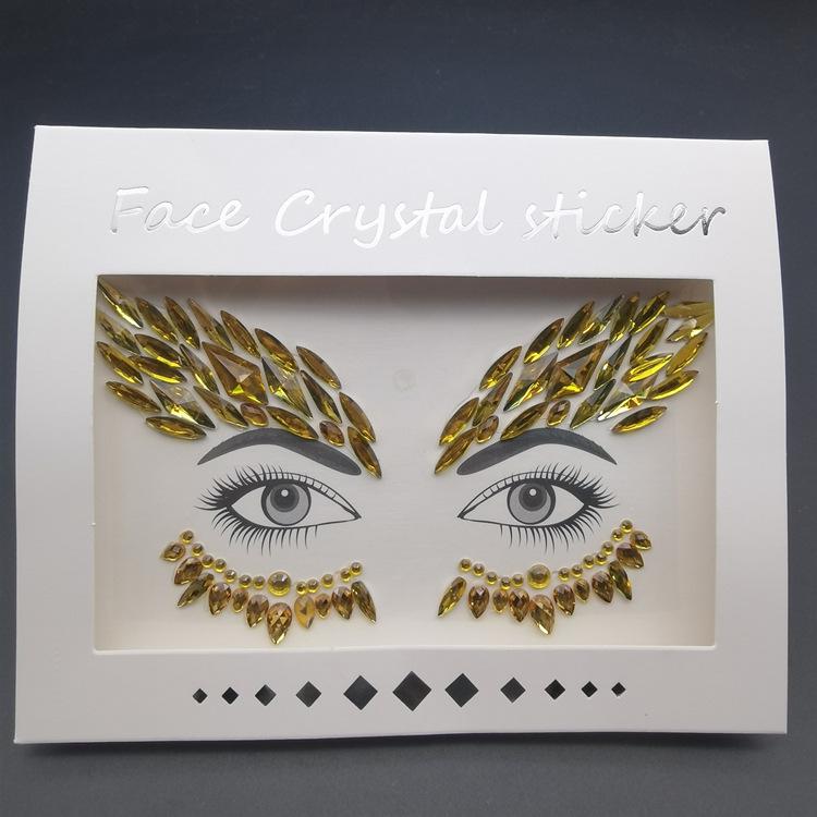 Cat Face Masquerade Rhinestone Stickers & DIY Jewelry Ring for Makeup