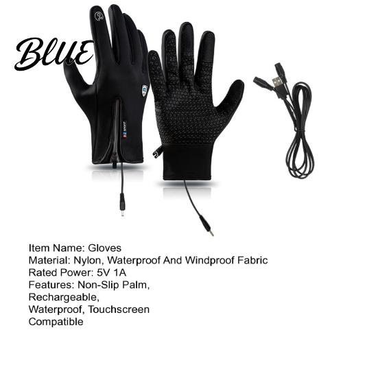 Thermisch isolierte Handschuhe Bildschirm Elektrisch Wiederaufladbar Hand Männer Frauen Wasserdicht Beheizt Wärmer Touch für Skifahren