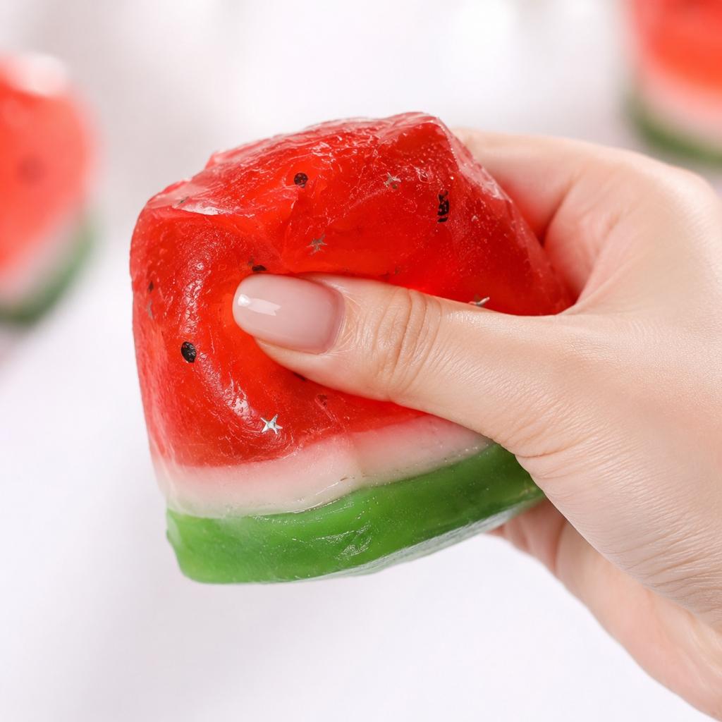 Watermelon Series Slow Rebound Stress Relief Squeeze Toy Soft PU Foam Material Relaxation Sensory Fidget for Office Home School Play