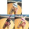 Portable Ladies Water Cup With Straw And Handle For Home Outdoor Travel