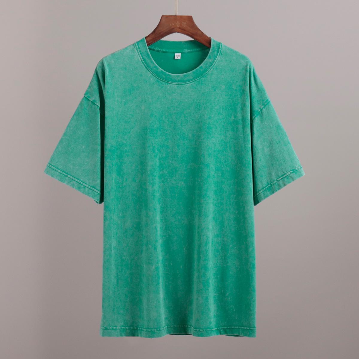 

Футболки с коротким рукавом, выстиранные и поношенные для летнего отдыха, с круглым вырезом, выстиранные и отшлифованные женские футболки XXL трава зеленый