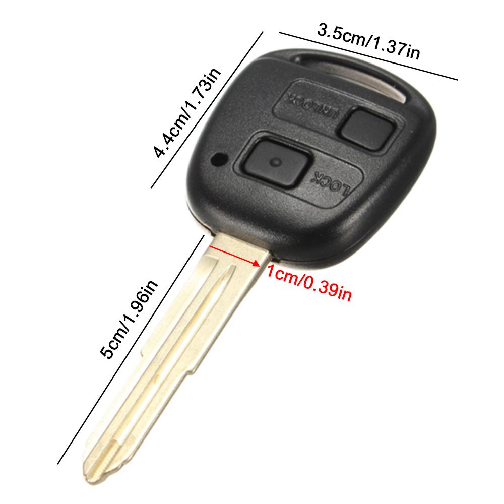 

JimMejo 2 Buttons Car Remote Key Shell Case For Toyota Yaris 2-key Keycase Key Replacement Cover Cars Accessories