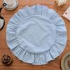 Solid Color Heat-Insulating Placemat Cotton Table Napkin Cloth Round Napkin  Table Setting