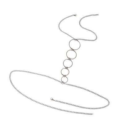 Adjustable Metal Bikini Harness Necklace Crossover Body Chain Bra Lady Statement Jewelry for Women