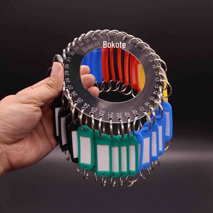 Stalowy Organizer na Klucze z Tablicą do Pisania, Brelokami do Kluczy i Żelaznym Pierścieniem