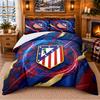 Atletico Madrid Desenli 3 Parça Nevresim Takımı Yatak Çarşafı Yastık Kılıfı Yatak Odası Dekorasyonu İçin