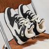 Men's Warm Plush Sneakers High Top Leather Casual Shoes Men's Skateboarding Windproof Casual Sports Shoes Thick Flat Shoes