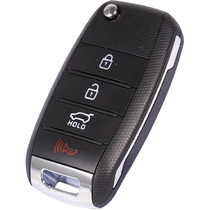TOP-VIGOR Remote Car Key Fob 433MHz Compatible with Kia Soul 2014 2015 2016 2017 2018 2019, OSLOKA-875T FSK 60 Chip 4 Button Keyless Entry Car Key