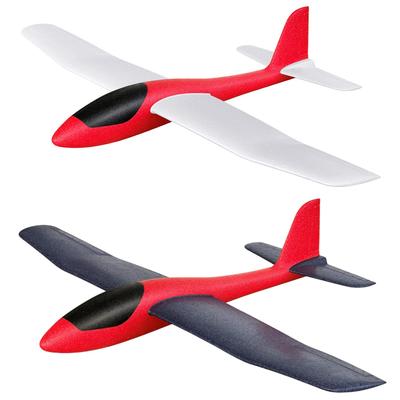 HAWK'S WORK 2-Piece Foam Glider, 86cm Super Large Hand-Throughed Airplane Toy for Kids of All Ages, Outdoor Play, STEM, and RC Transformation