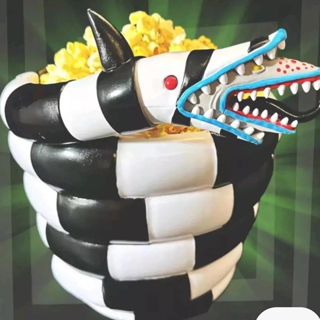 Grappige Popcorn Emmer 2024 Exclusieve Sandbug Emmer Sandbug Popcorn Enge Halloween Popcorn Kom (Zwart en Wit Herbruikbaar) Halloween Horror