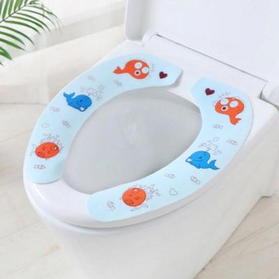 Bathroom Character Adhesive Toilet Seat Cover Simple Design Toilet Seat Cover