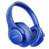KVIDIO Bezdrátová Bluetooth 55hodinová 40mm HD ovladačová sluchátka s kabelovým a černým 5.4 sluchátkem, Přehrávání, Jednotka, Over-Ear Vestavěný mikrofon,